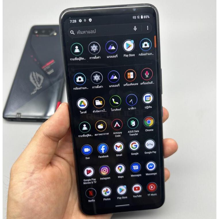 สมาร์ทโฟน ASUS Rog 5 5S 128G มือสอง ซิมคู่ รองรับระบบสากล ใช้เล่นเกม ...