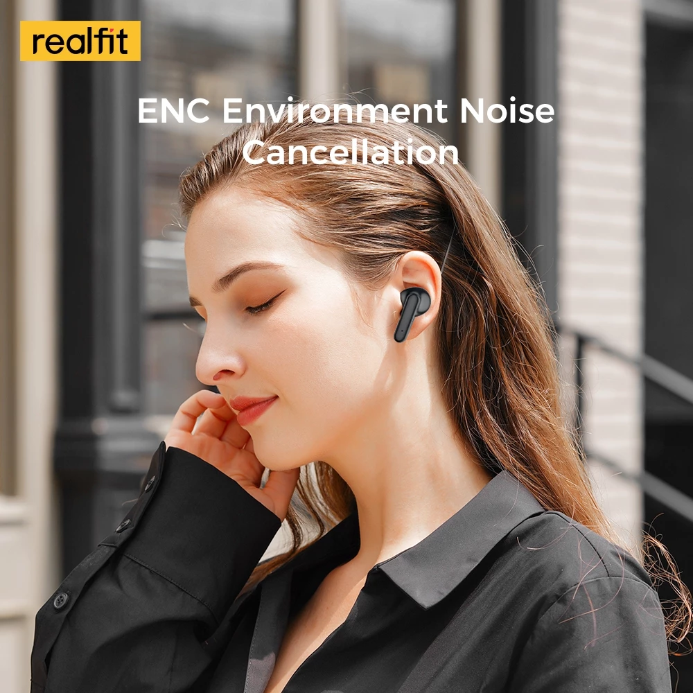 realfit F3 ANC Bluetooth 5.4 หูฟังบลูทูธ -38dB ตัดเสียงรบกวน พร้อมไมโครโฟน Bass หูฟัง คุณภาพเสียงดี