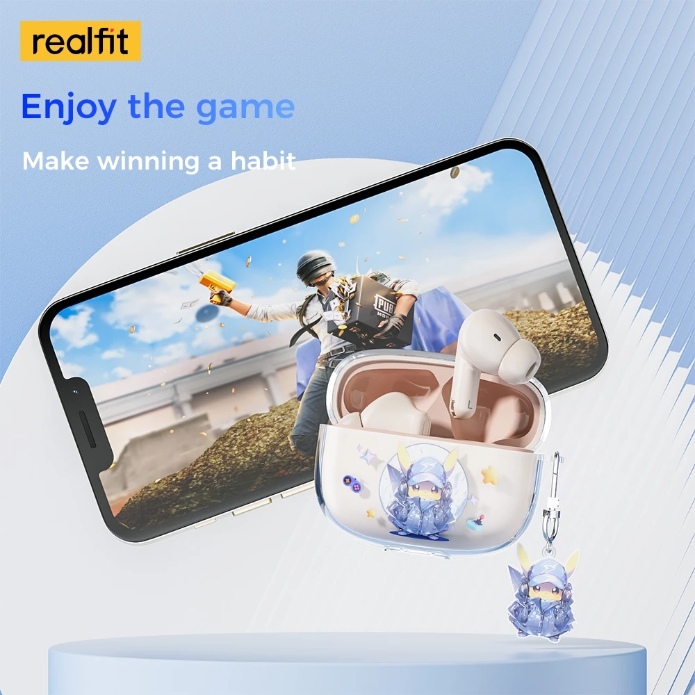 realfit F3 ANC Bluetooth 5.4 หูฟังบลูทูธ -38dB ตัดเสียงรบกวน พร้อมไมโครโฟน Bass หูฟัง คุณภาพเสียงดี