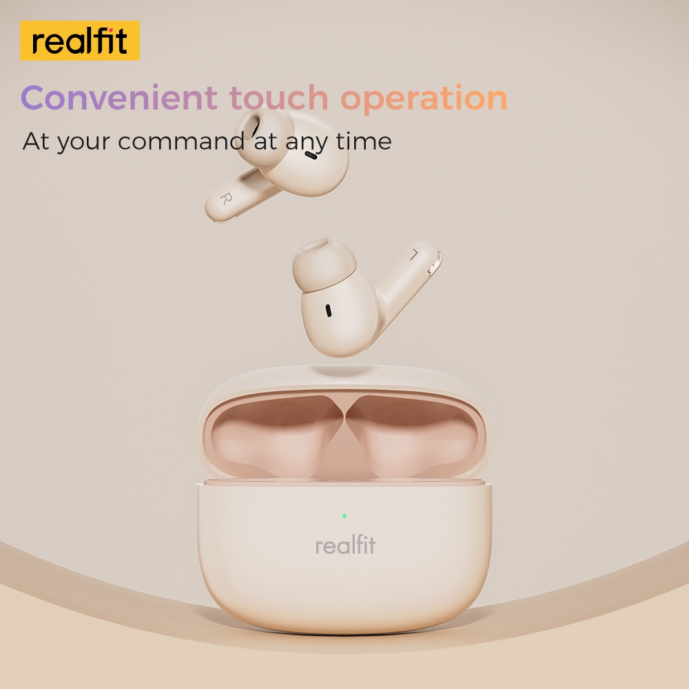 Realfit F3 หูฟังบลูทูธ -38dB ตัดเสียงรบกวน 360° Blutooth 5.4 เสียงเบสที่ดีเยี่ยม
