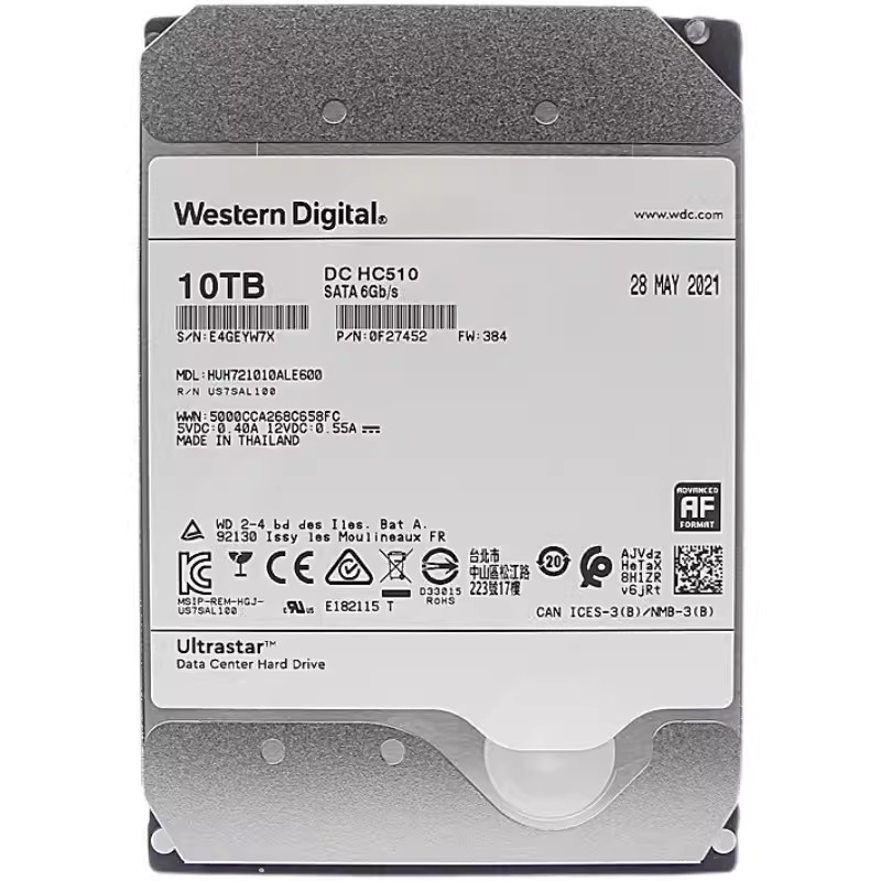 Western Digital DC HC510 10TB HDD（2個） Western Digital 10TB