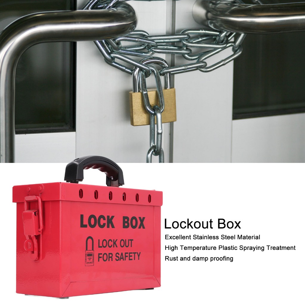 Tool House Lockout Tagout Box ความปลอดภัยแบบพกพา 13 Guage Group กล่อง ...