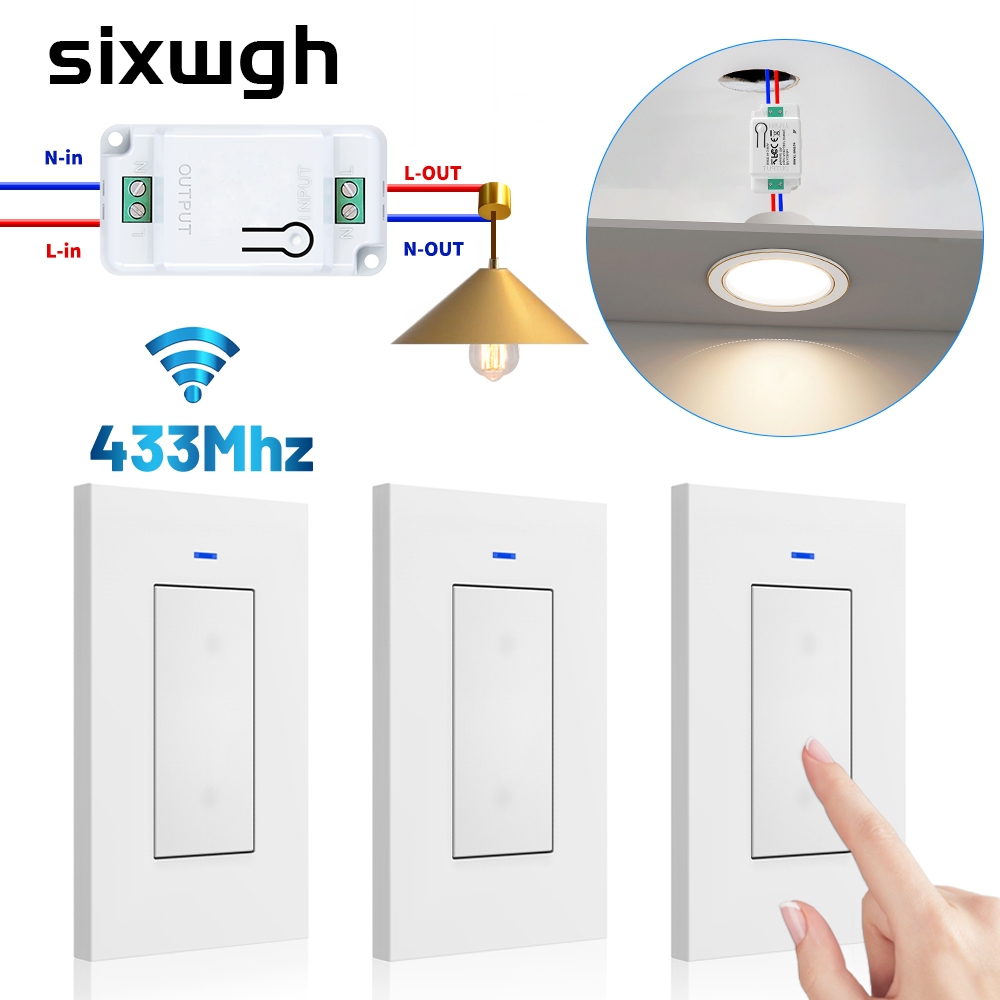 Wireless switch Rf 433Mhz ชุดสวิตช์ไร้สาย Diy สวิตช์อัจฉริยะ รีโมต ...