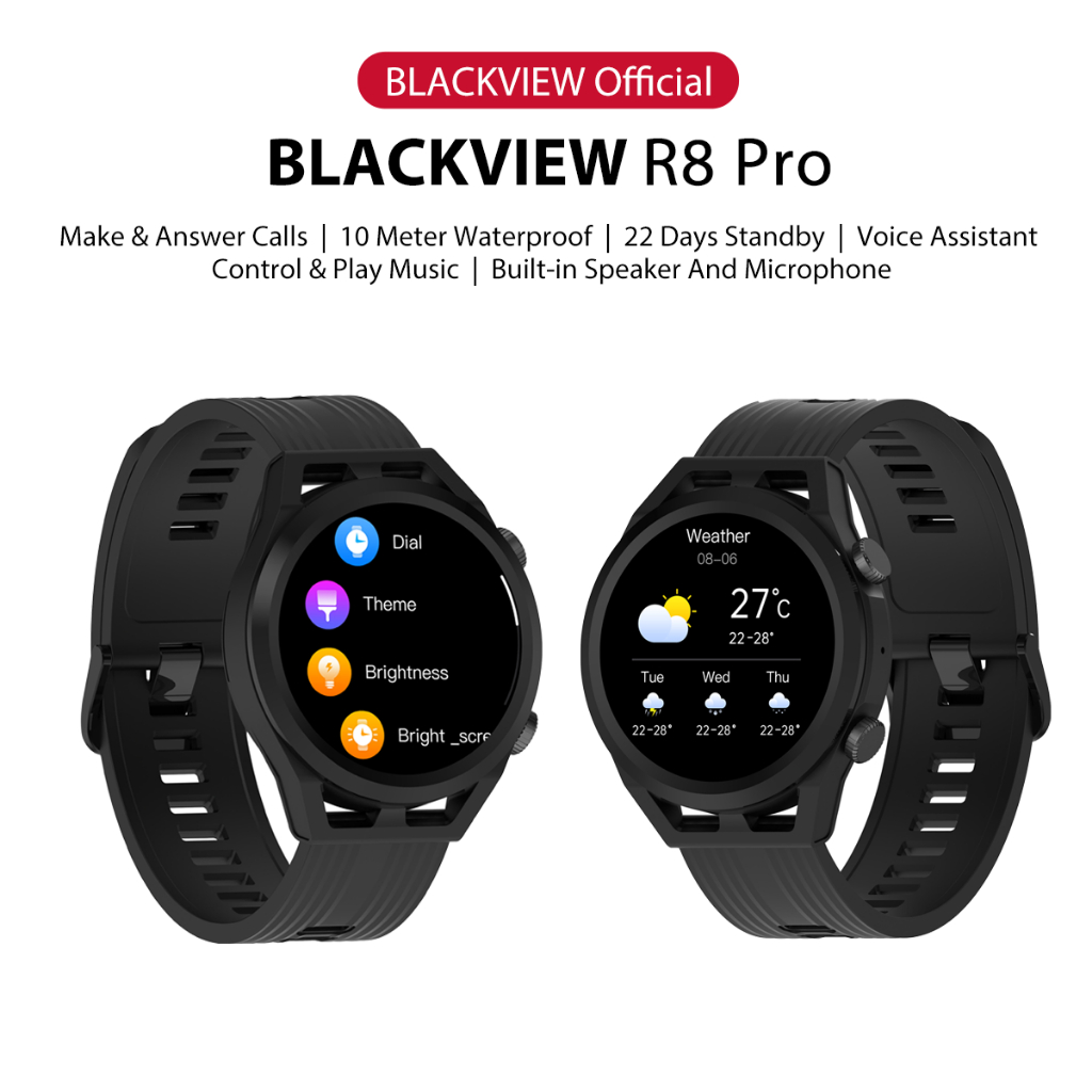 Blackview R8 PRO นาฬิกาข้อมือสมาร์ทวอทช์ เชื่อมต่อบลูทูธ กันน้ํา IP68 ...