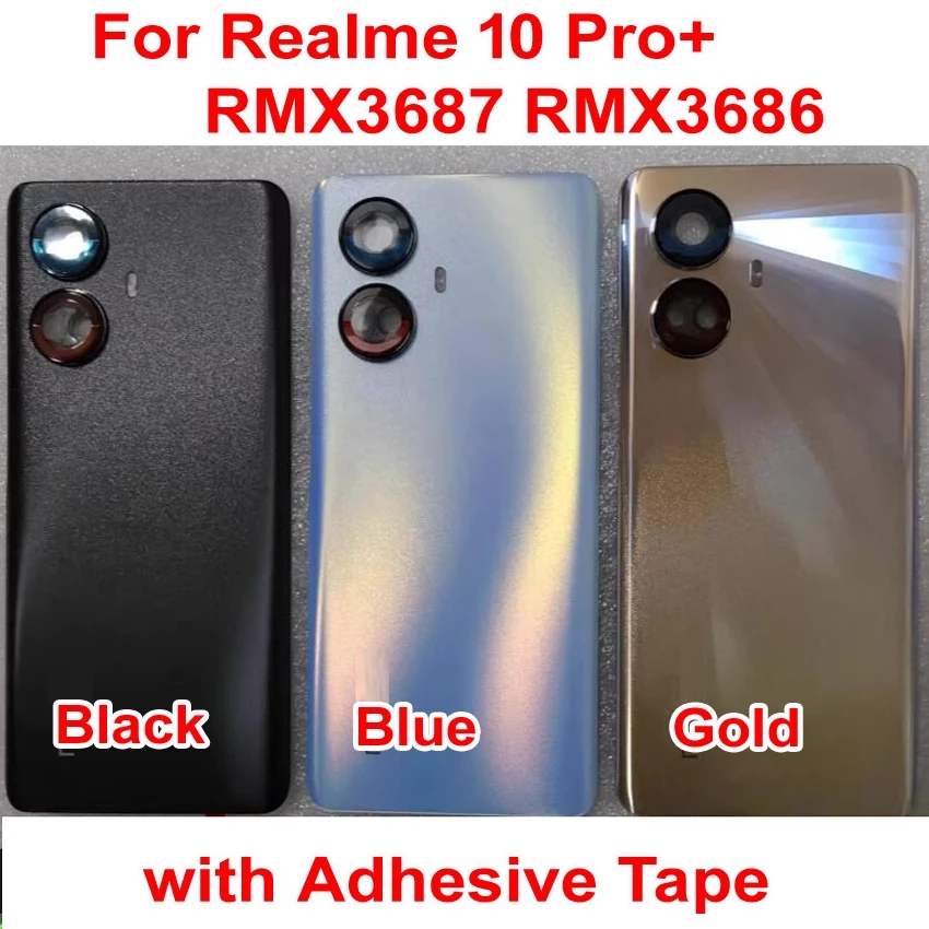 พลาสติกปกหลังสําหรับ Realme 10 Pro Plus แบตเตอรี่ประตู 10 Pro ...
