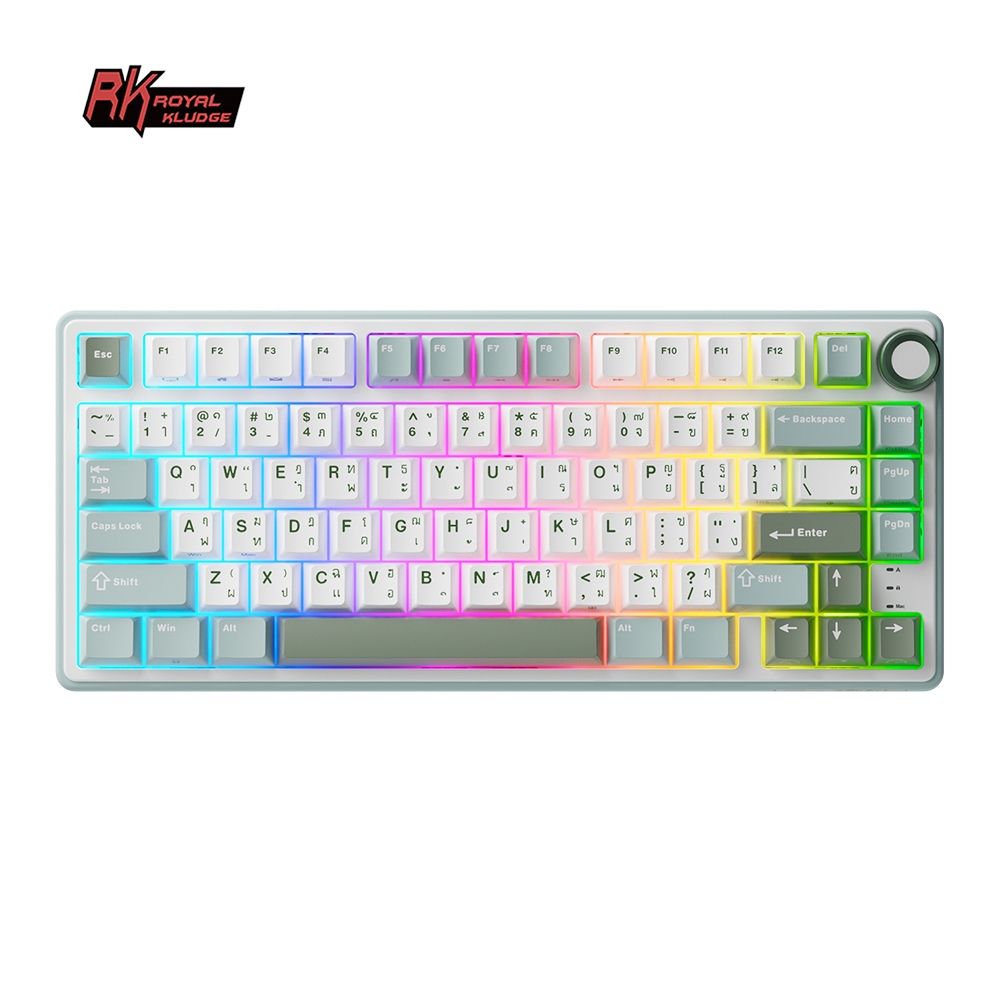 ใหม่ RK R75 RK RK Royal Kludge SkyCyan ปะเก็นคีย์บอร์ด แบบใช้สาย ...