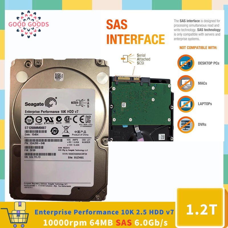 ST1200MM0007 Usato Server Hard Disk Seagate 1.2TB SAS 2.5" Usato - 10K RPM, 6Gb/s, Hot Swap, Modello ST1200MM0007, Compatibile Con Server Dell E HP Seagate ST1200MM0007 1.2TB SAS 10K Giri Usato Server - Foto 7