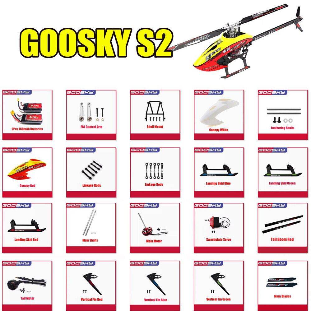 Goosky S2 อะไหล่ใบพัดหลัก ก้านเชื่อมมอเตอร์บูม แบตเตอรี่ สําหรับ ...