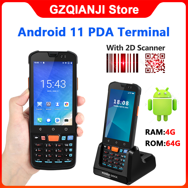 เครื่อง PDA พกพา Android 11 มาพร้อมเครื่องสแกน 1D/2D รองรับ WiFi ...