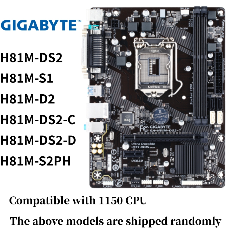 Asus Gigabyte มือที่สอง LGA-1150-Pin H81 Z87 Z97 B85m เดสก์ท็อป DDR3 ...