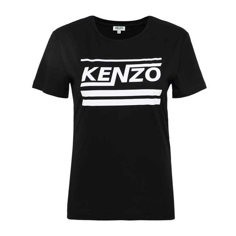 Kenzo Womens Letter Logo เสื้อยืดแขนสั้นสีดํา XS/S/M/XL | Shopee Thailand