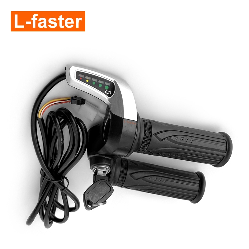 Wuxing 24V 36V 48V ไฟฟ้าจักรยานสกู๊ตเตอร์ Grip แบตเตอรี่แรงดันไฟฟ้า LED ...