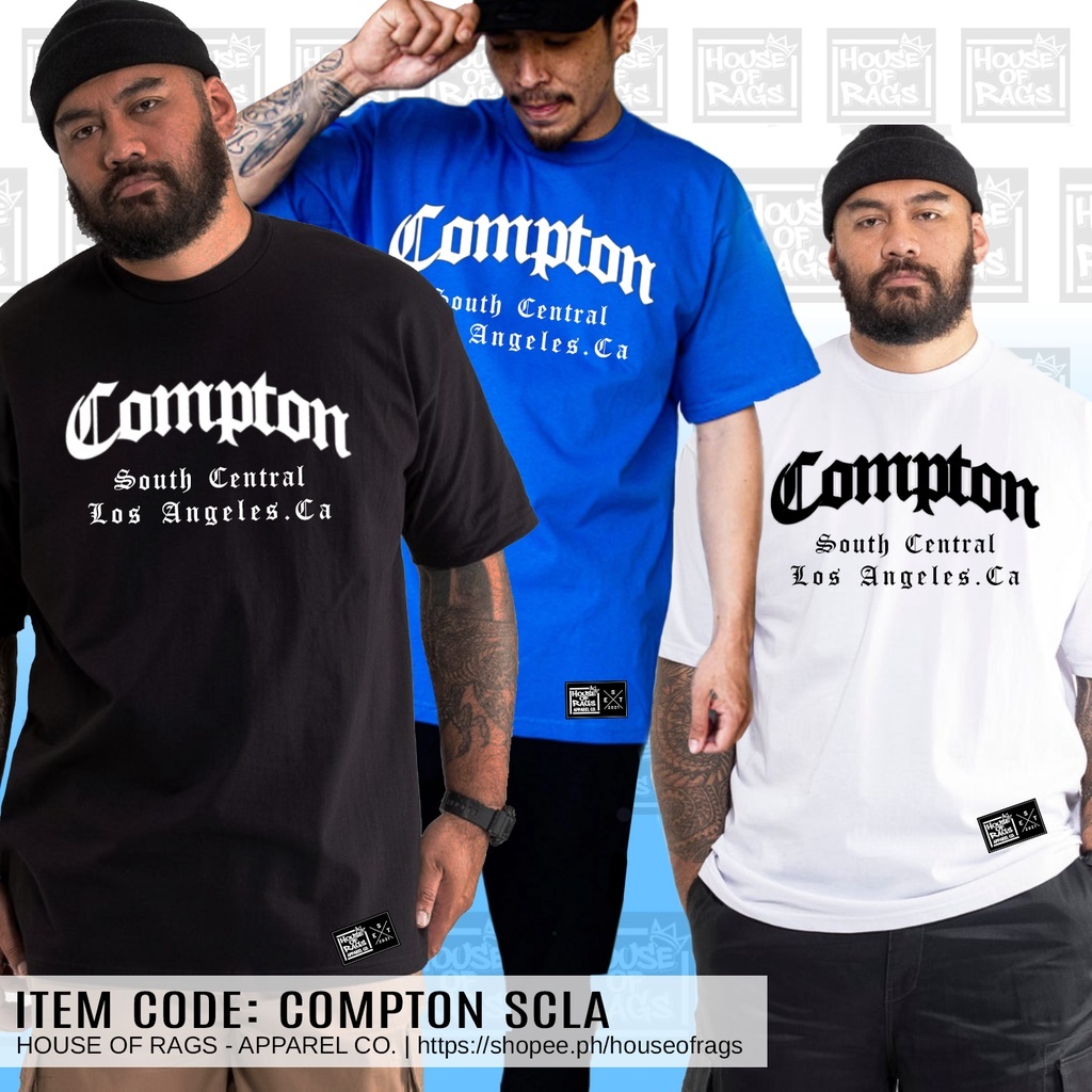 COMPTON SOUTH CENTRAL LOS ANGELES - เสื้อยืด PRO CLUB INSPIRED | Shopee ...