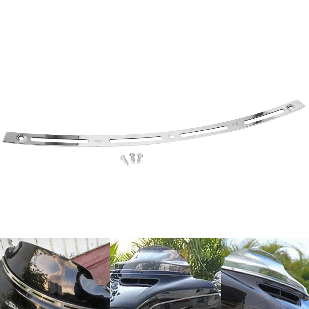 Windschutzscheibenverkleidung Für Harley Electra Glide & Street Glide (1996–2013) – Schwarz, 58 Cm, Mit Schlitzen