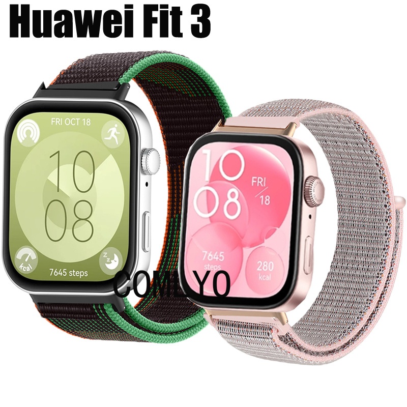 สําหรับนาฬิกา Huawei Fit3 Fit 3 สายสมาร ์ ทวอทช ์ ไนลอนห ่ วงสายรัดข ้