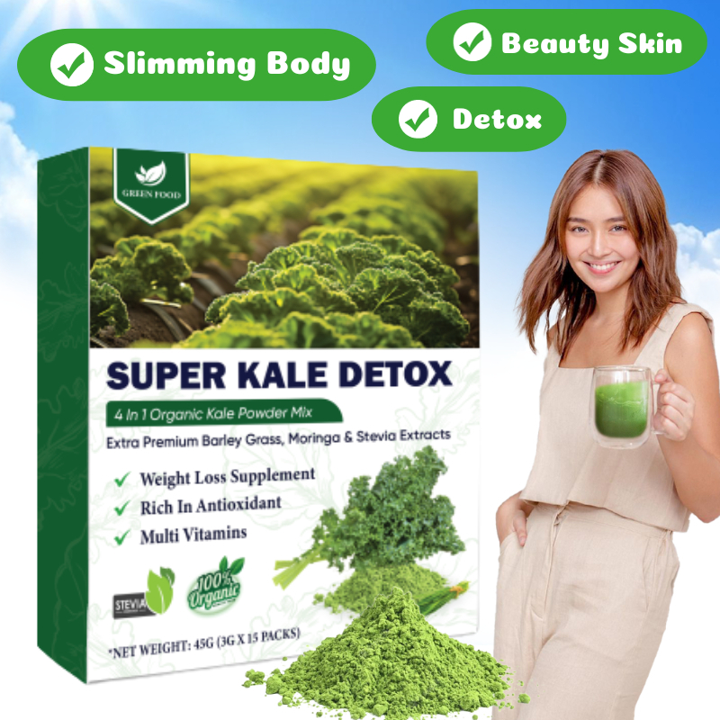 Super Kale Detox 4 in 1 Organic Kale Powder Slimming Drink Slimming ...