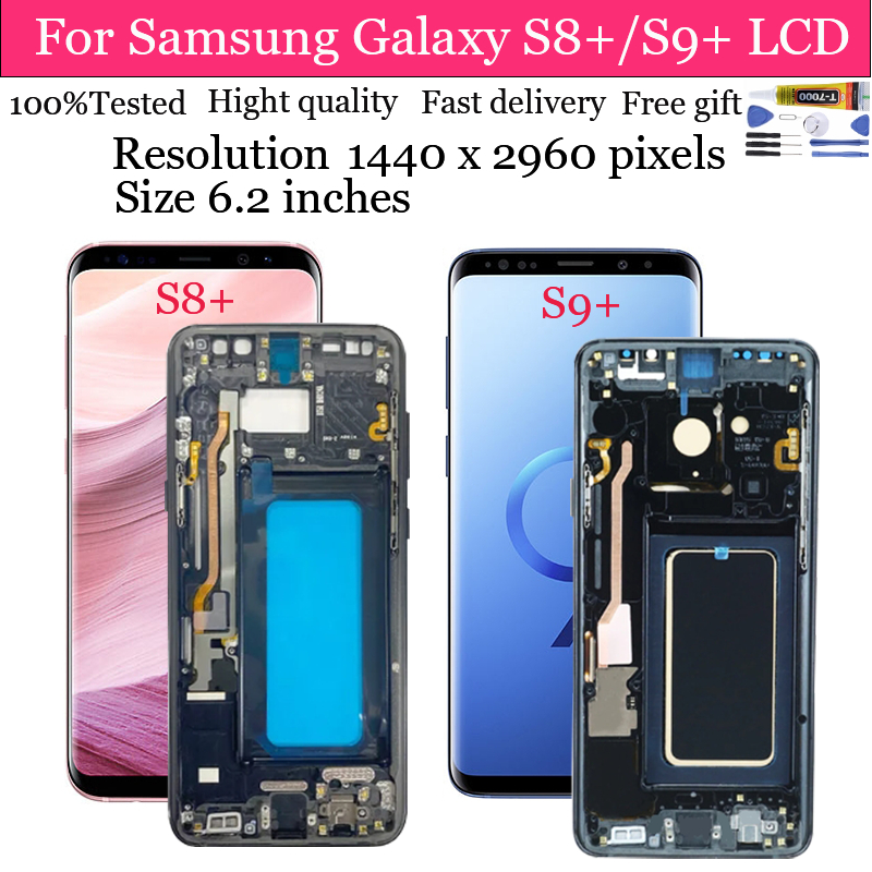 Original AMOLED Samsung Galaxy S8 S8 Plus จอแสดงผล LCD หน้าจอสัมผัส ...