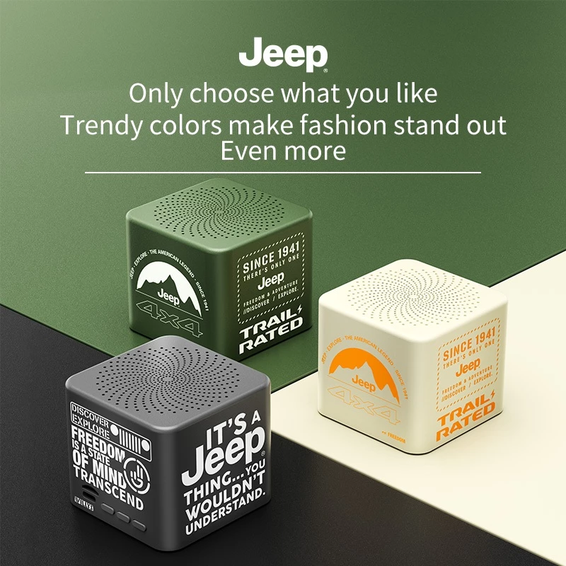 Jeep SC008 ลำโพงบลูทูธไร้สาย เสียงดี ดีไซน์สวย มินิมอล กันน้ำระดับ IPX5 ลำโพง แบบพกพา สําหรับตั้งแคมป์ ท่องเที่ยว