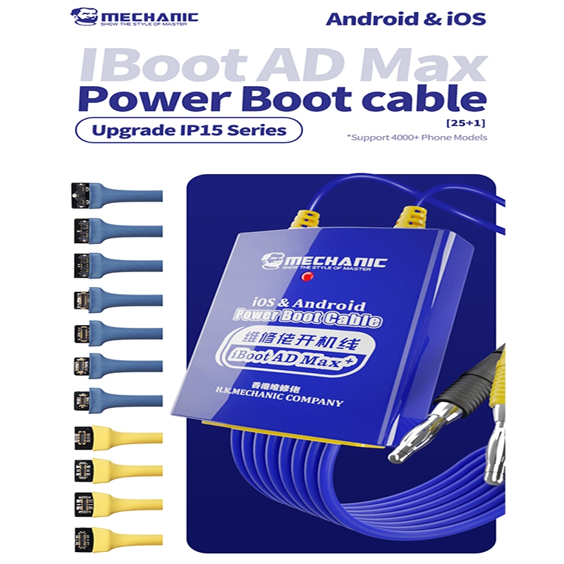 Mechanic iBoot AD Max Power Supply Test Cable Android One Button Boot ...