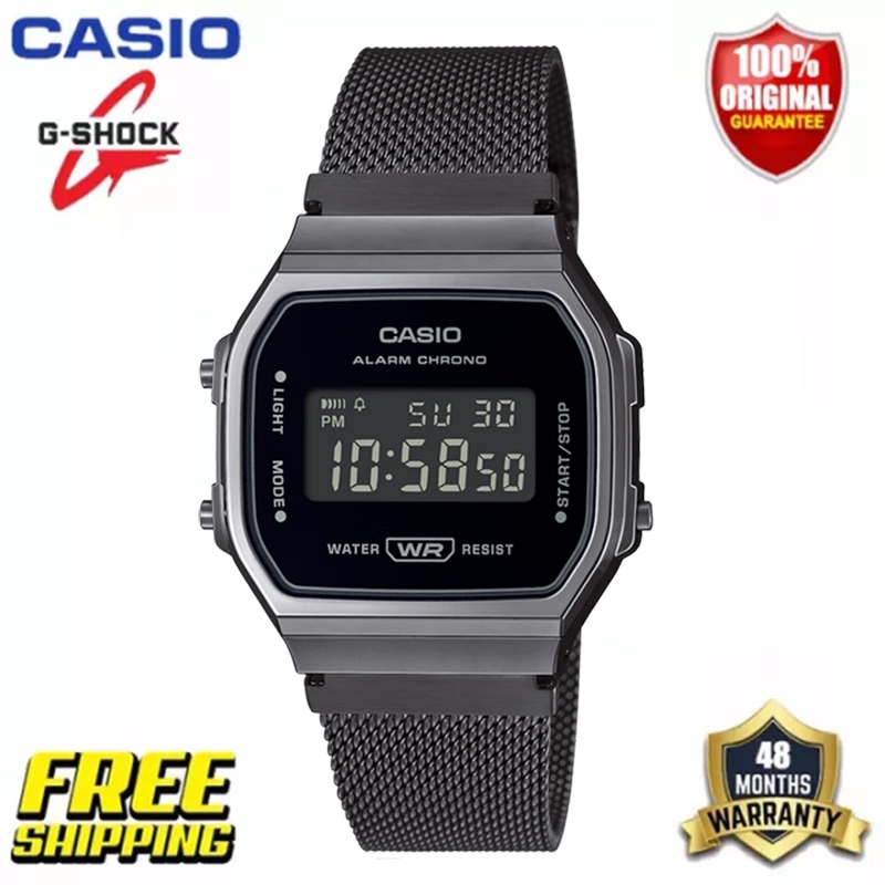 [คลังสินค้าพร้อม & จัดส่งรวดเร็ว] Casio Mens Watch Vintage (A168WEMB-1B ...