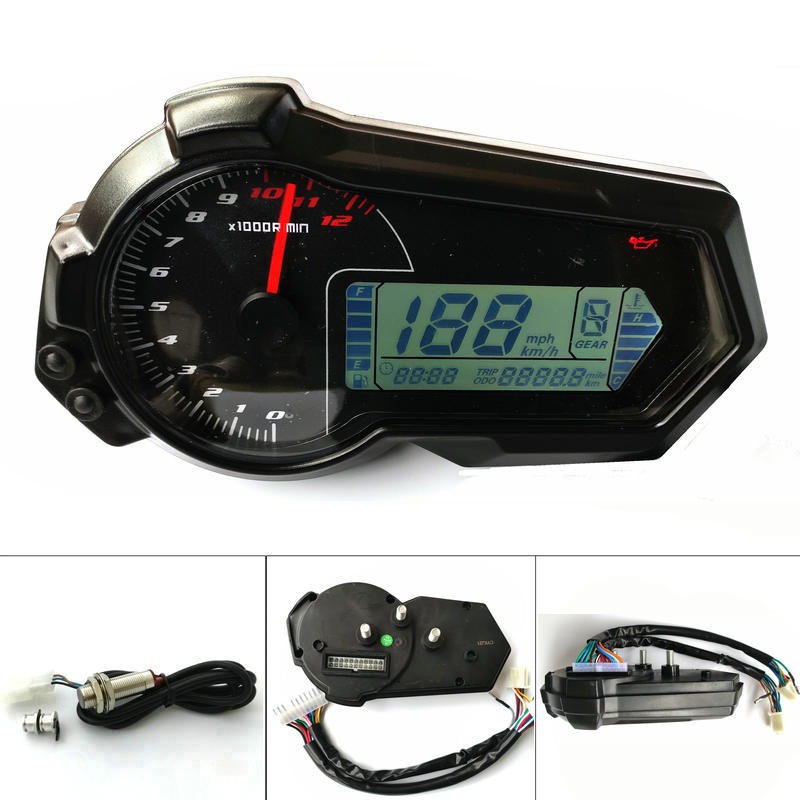 รถจักรยานยนต ์ ทั ่ วไป Liquid Crystal Meter Speed, Speed, Speed, Water ...