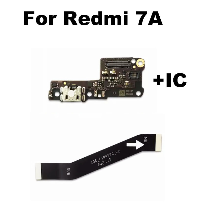 สําหรับ Xiaomi Redmi 7A แท่นชาร์จ USB พอร์ตไมโครโฟนขั้วต่อ Fast Board ...