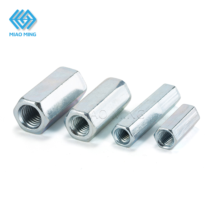 M6 M8 M10 M12 M14 ชุบสังกะสี Hex Coupling Nut ยาว Nut Thread rod joint ...