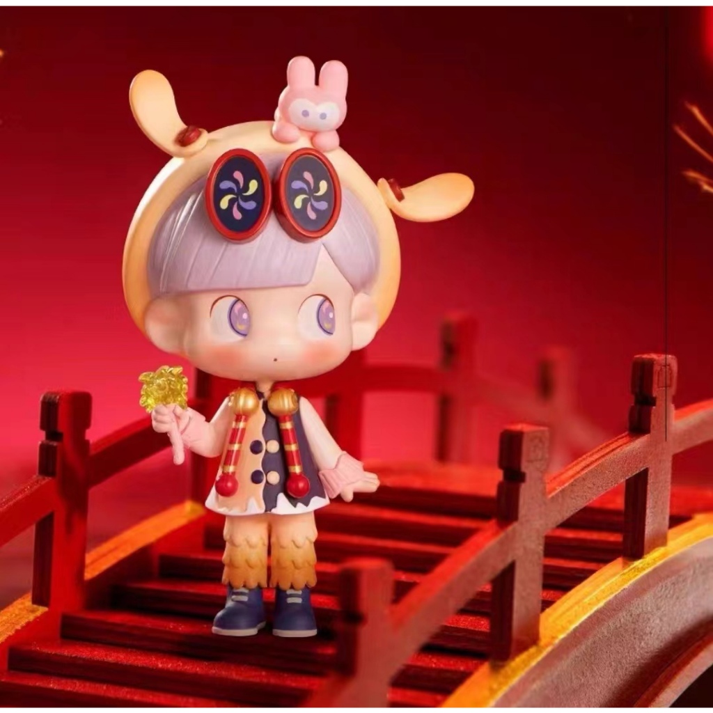 จัดส่งด่วนจากสต็อก Popmart Bubble Mart New Year Rabbit King Series ...