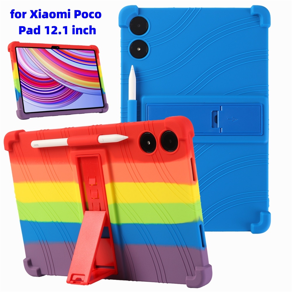 สําหรับ Xiaomi Poco Pad 12.1 นิ้วรังผึ้ง 4 มุม Thicken กันกระแทกซิลิโคน ...