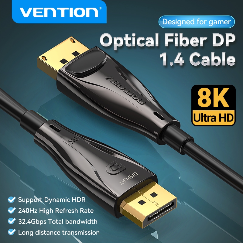 Vention Optical DP สาย 8K 60hz DP1.4 สาย 4K 120Hz อัตราการรีเฟรชสูงชาย ...