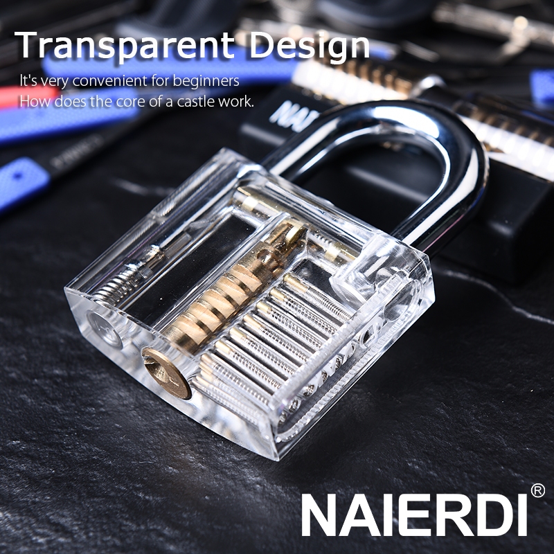 Naierdi ล็อคทองแดงโปร่งใสทักษะการฝึกอบรมกุญแจฝึกที่มองเห็นได้มืออาชีพ ...
