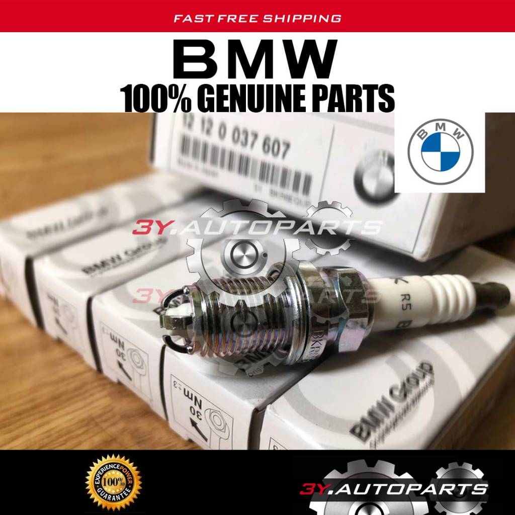 4ชิ้น6ชิ้นเดิมอิริเดียมหัวเทียน 12120037607 สําหรับ BMW E34 E36 E38 E39 ...