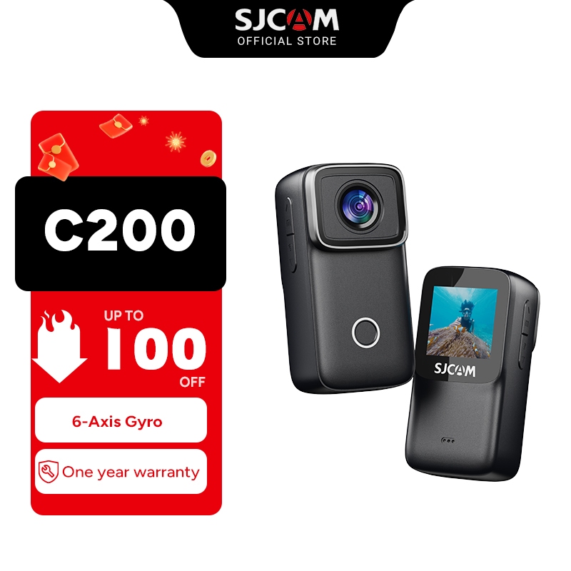 Sjcam C200/C200PRO 4K กล้องแอคชั่น WiFi ขนาดเล็ก พร้อมหน้าจอ IPS 1.28 ...