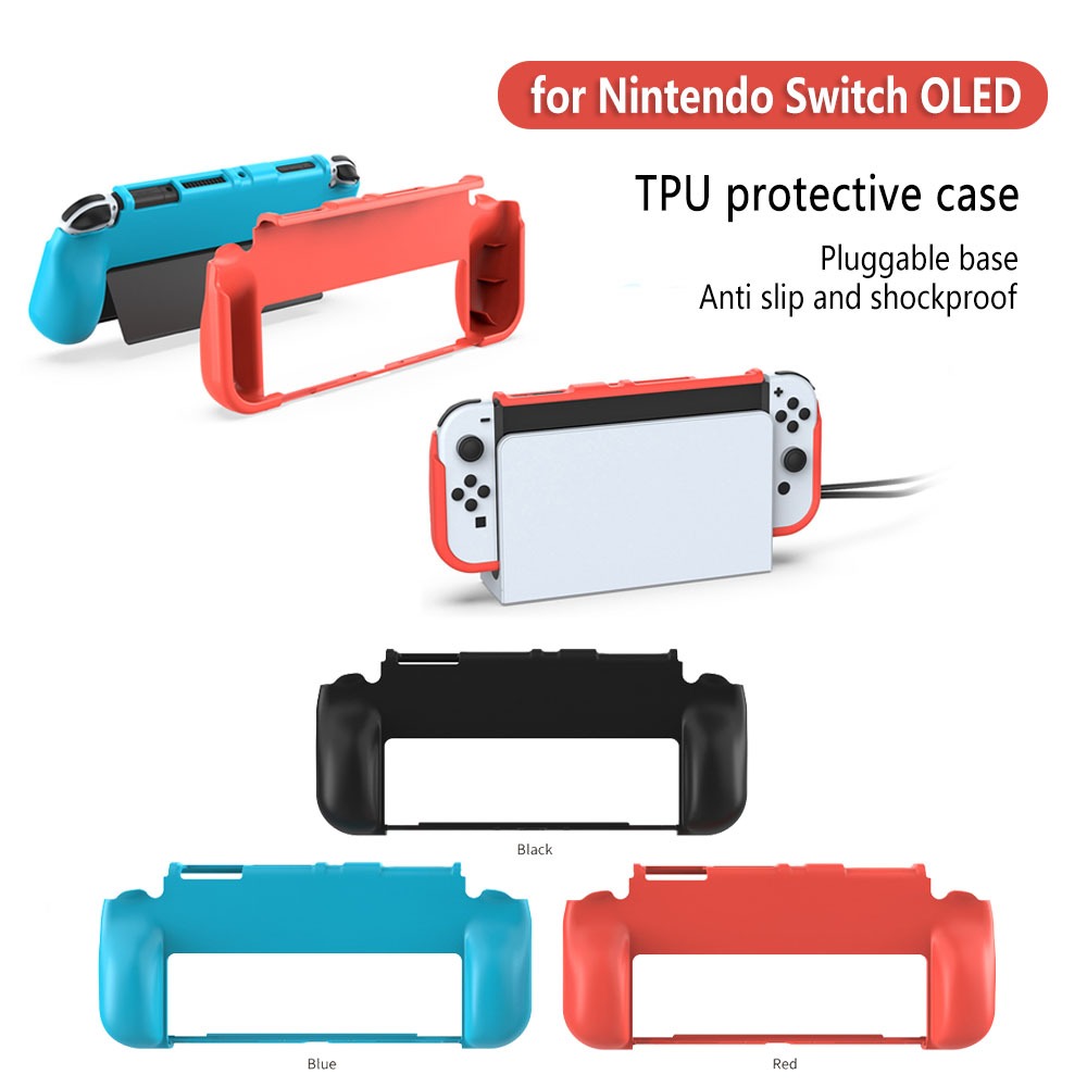 Tpu เคสป้องกันสําหรับ Nintendo Switch OLED ตัวควบคุมเกมใส่เข้ากับ Dock ...