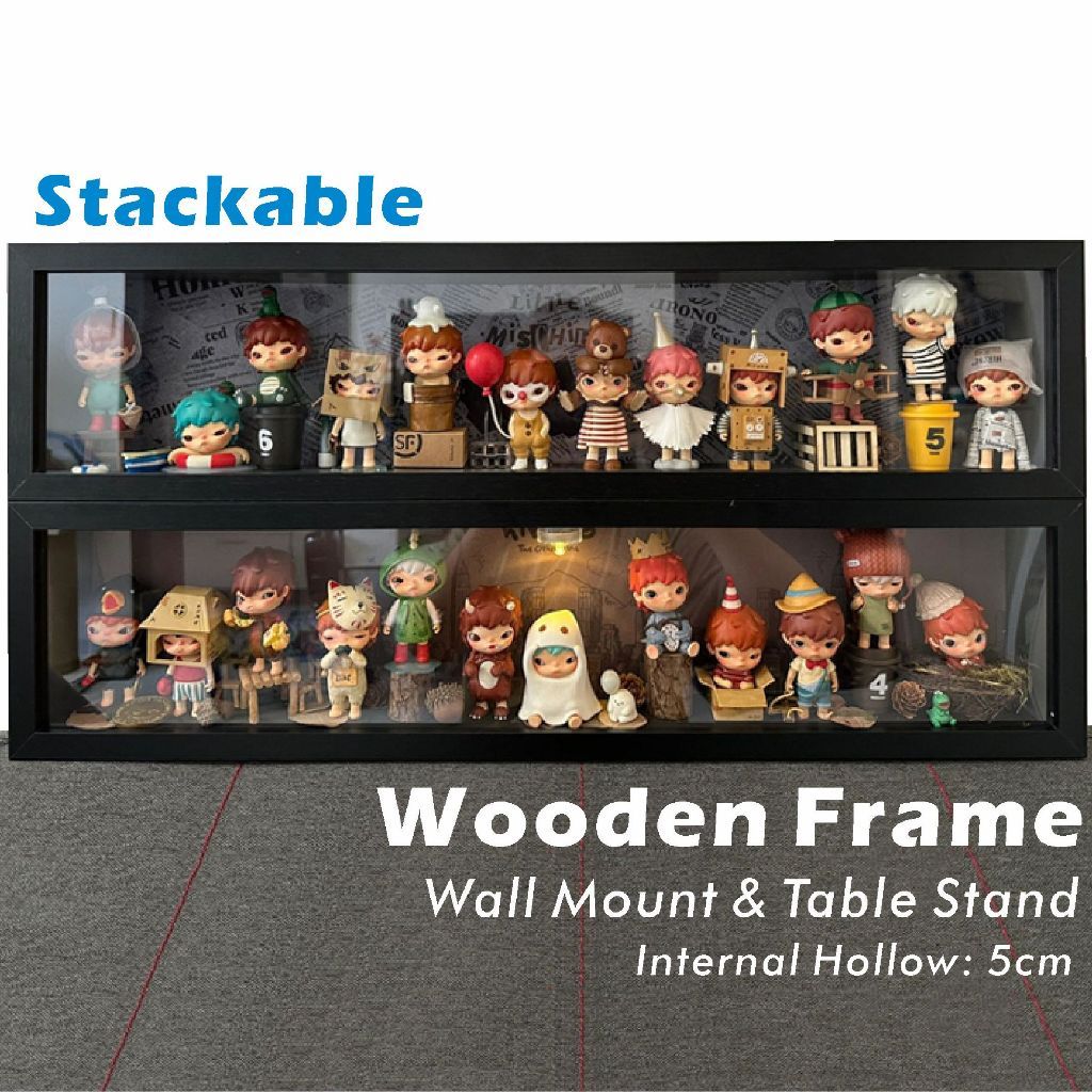 Stackable Wood Display Frame For POP MART Exclusive Wooden Display Box ...