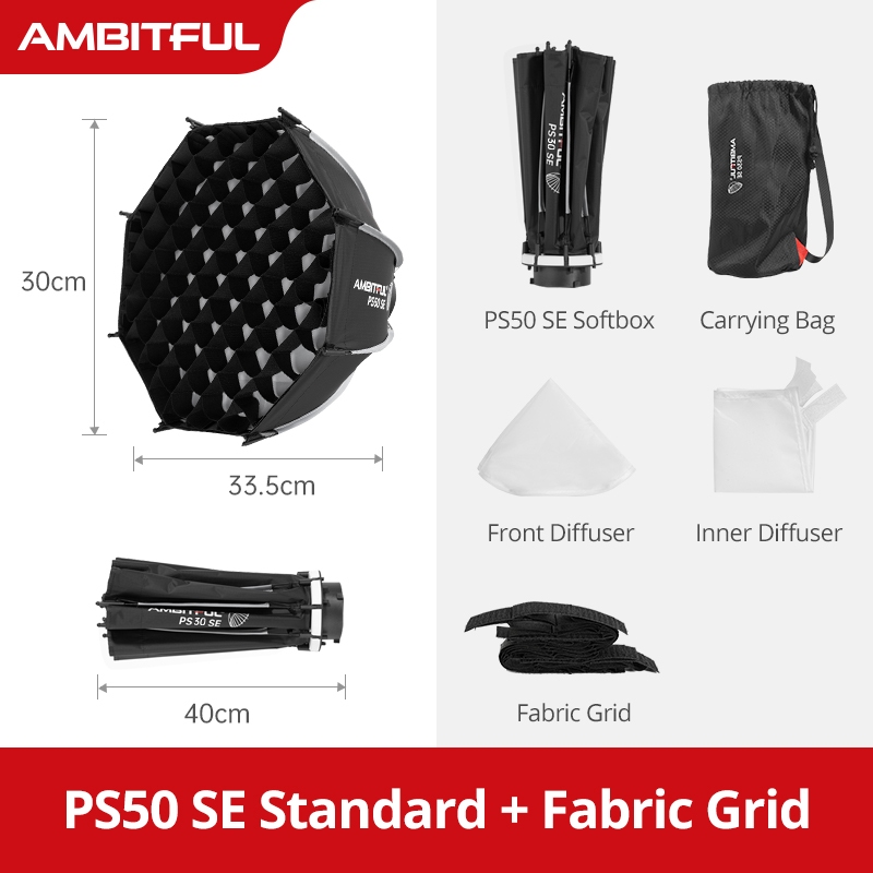 Ambitful 30 ซม.45 ซม.50 ซม.PS30 PS45 PS50 SE Bowens Mount แปดเหลี่ยมร่ม ...