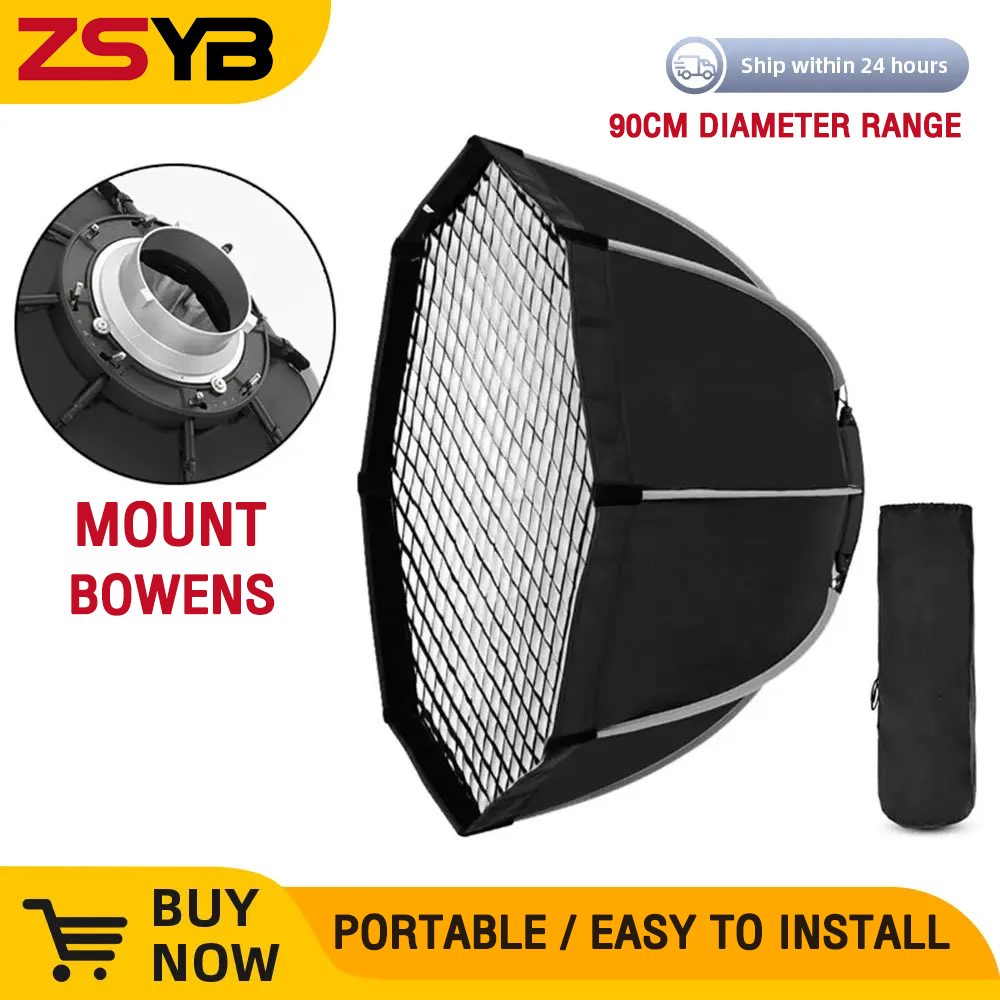 ZSYB Softbox [Spot] With Grid Quick Release Parabolic Softbox 65/90