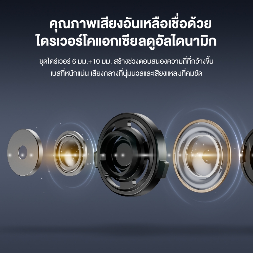 Edifier W260NC หูฟังไร้สาย TWS Bluetooth 5.3 พร้อมระบบตัดเสียงรบกวนแบบแอคทีฟ 6-MIC AI การโทรที่ชัดเจน IP54