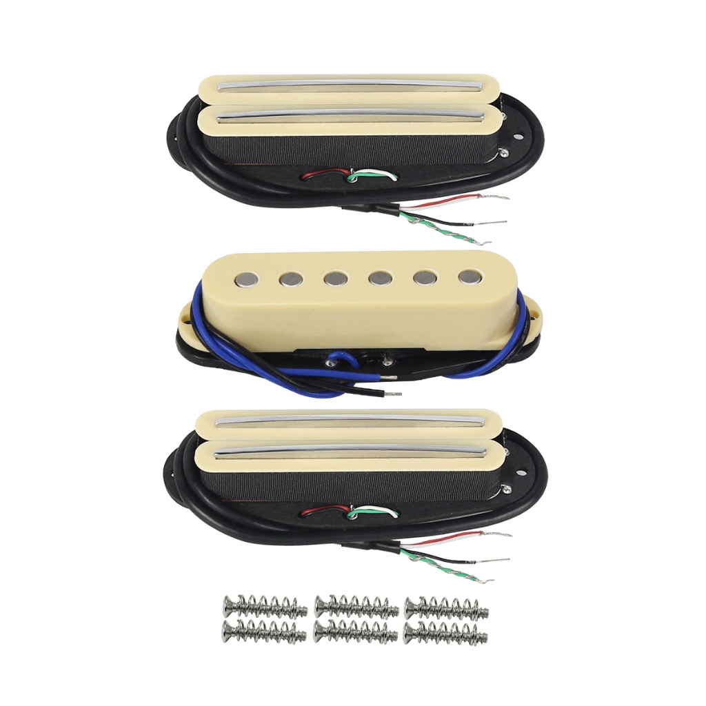 FLEOR Alnico 5 Humbucker Hot Rail Pickup Single Coil 13-14K Humbucker