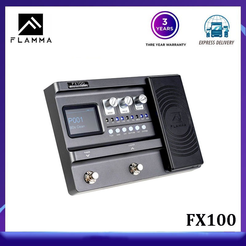 ( ในสต ็ อก )FLAMMA FX100 Guitar Multieffects Pedal 151 พร ้ อมเอฟเฟกต