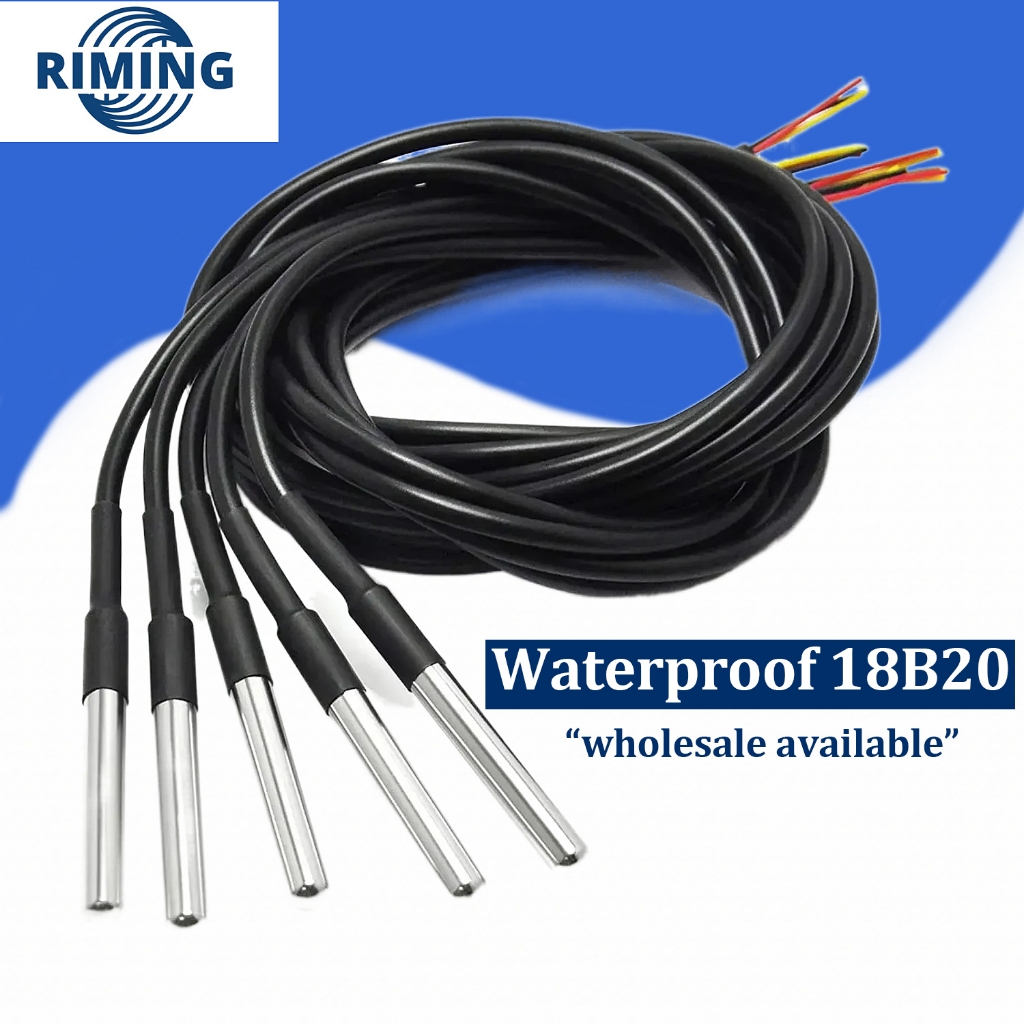 1pcs กันน้ํา DS18B20 ด้ายอุณหภูมิ probe อุณหภูมิเซ็นเซอร์สแตนเลสแพคเกจ ...