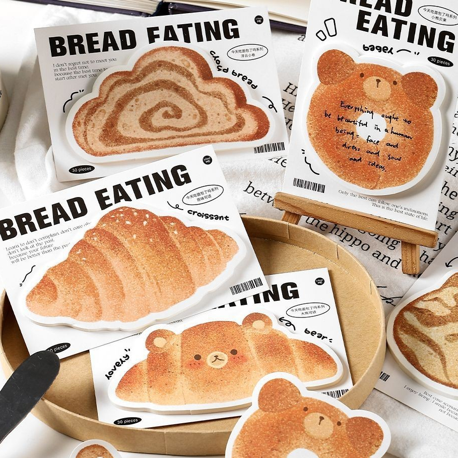 ขนมปังน่ารัก Sticky Notes Toast Student Notes กระดาษข้อความ คู่มือ ...