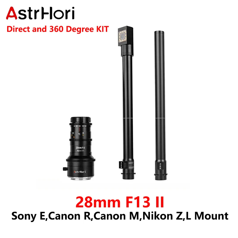 AstrHori 28 Mm F13 Makro-Objektiv Für Sony E – Mit 90° Periprobe & Direktansicht, 2x Vergrößerung, Wasserdicht