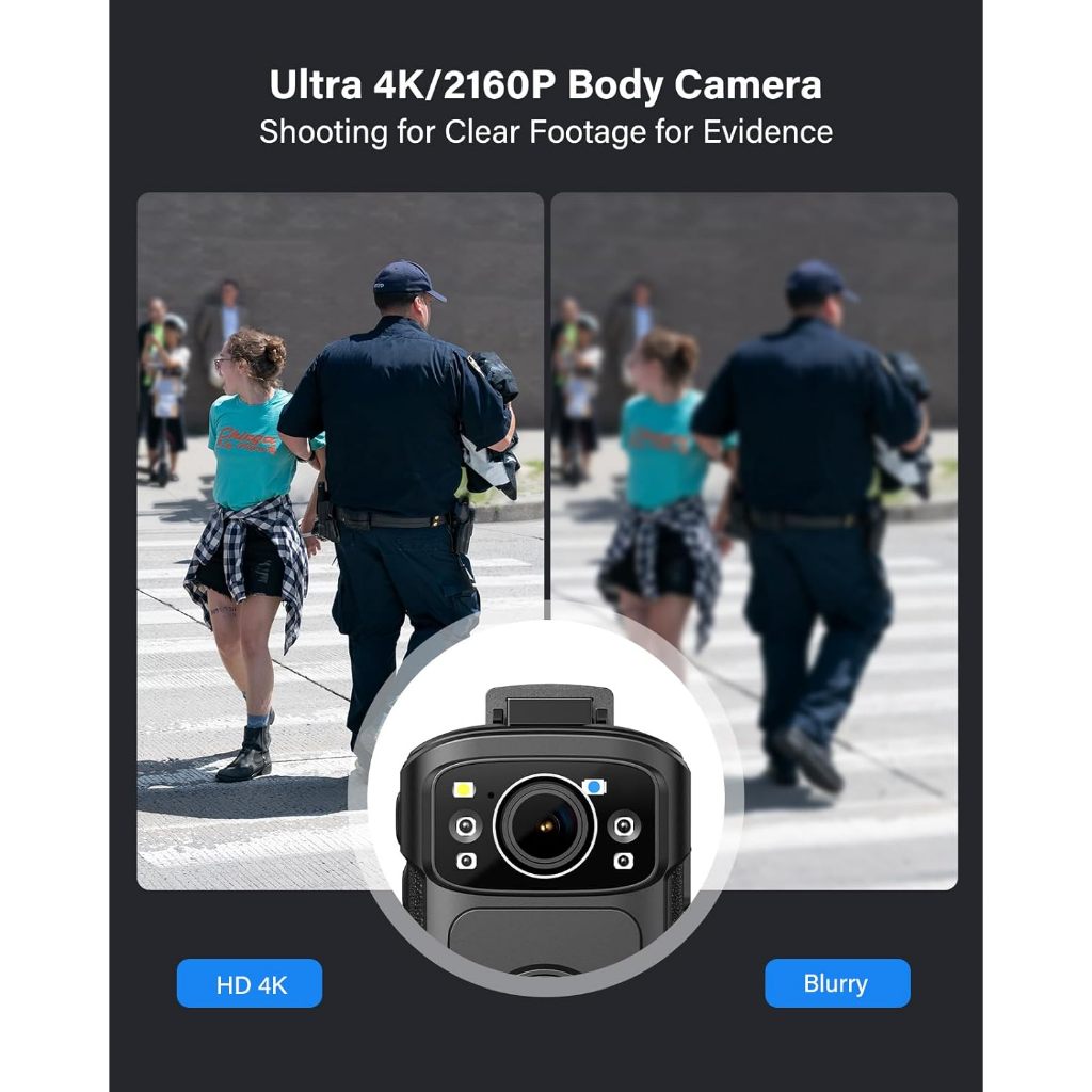 BOBLOV B4K5 Body Camera กล้องติดตัว แบตเตอรี่ 4200mAh บันทึกต่อเนื่อง 11 ชั่วโมง 4K https://wayoza.com