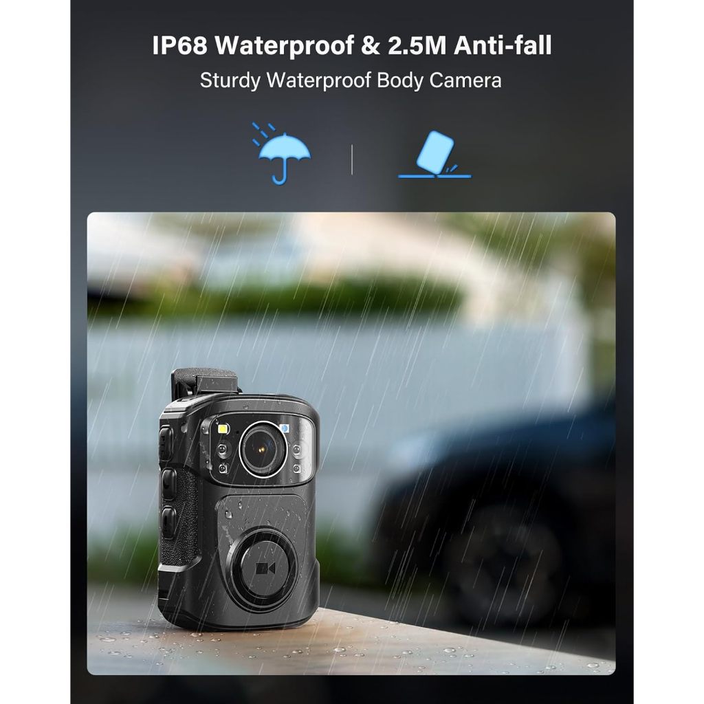 BOBLOV B4K5 Body Camera กล้องติดตัว แบตเตอรี่ 4200mAh บันทึกต่อเนื่อง 11 ชั่วโมง 4K https://wayoza.com