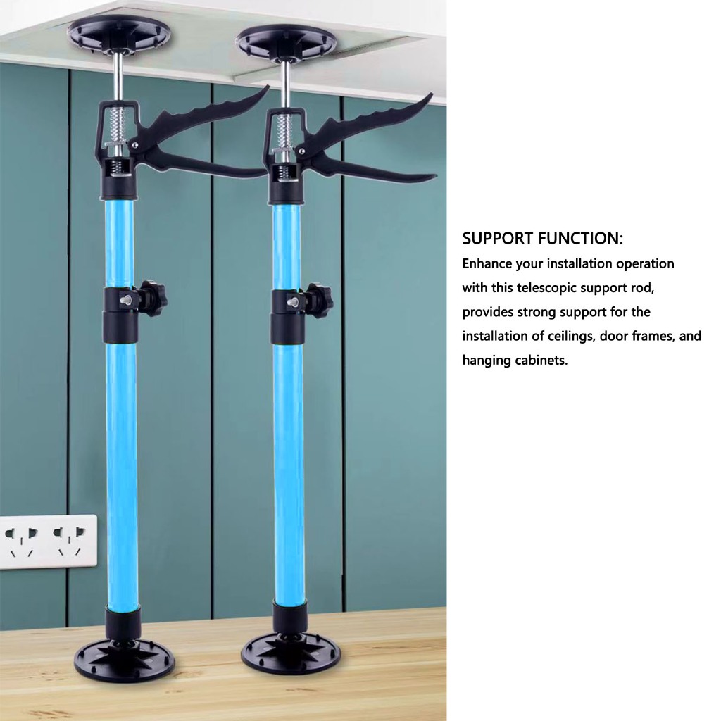 December305 2PCS Telescopic Support Rods แผ่นกันลื่นสแตนเลสสตีลปรับ ...