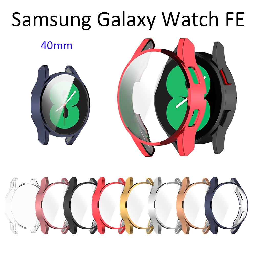 สําหรับ Samsung Galaxy watch FE 40mm case soft full TPU ชุบสี smart ...