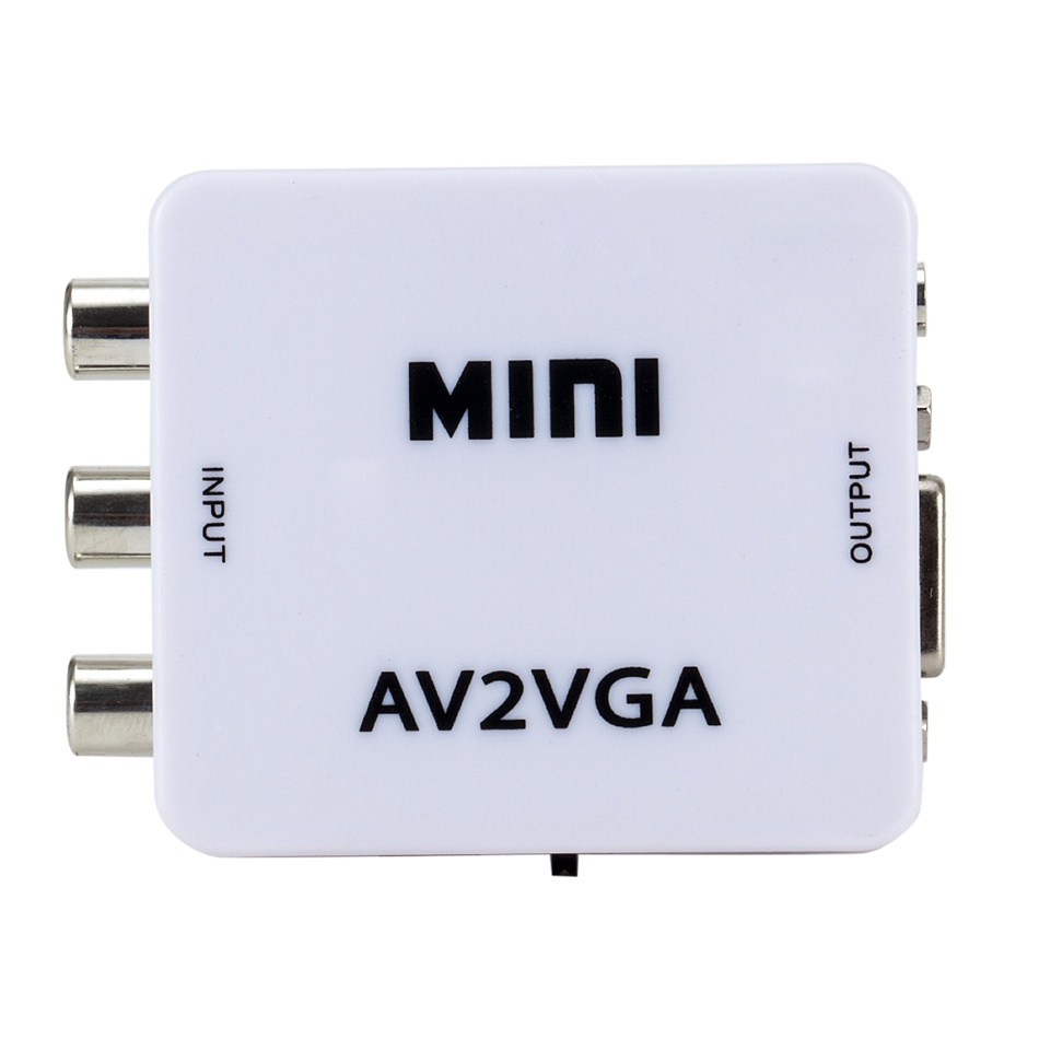 Mini HD AV2VGA Video Converter แปลงกล่อง AV RCA CVBS เป็น VGA Video ...