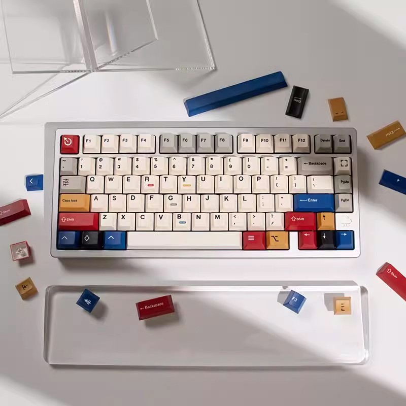1 ชุด Retro 100 keycap Cherry Profile Keycaps PBT Dye Sublimation Key ...