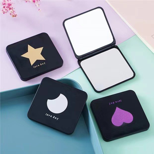 กระจกแบบพกพา Normal &2 กระจกแต่งหน้า Double-sided Touch-up พับ ...